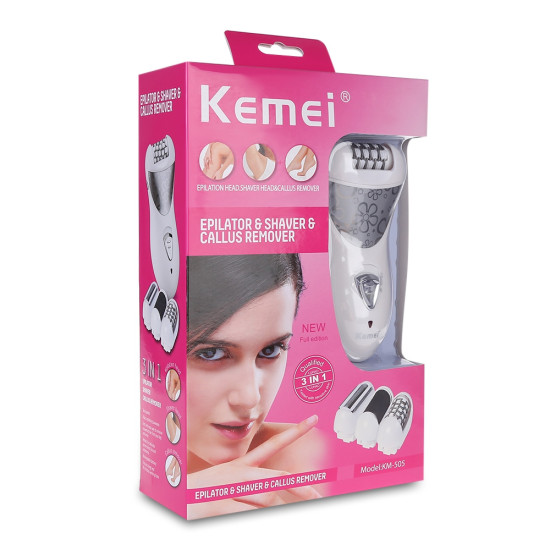 Epilator Professional 3in1 (Multi-Function / Rechargeable) - KEMEI 3W