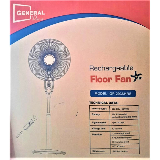 Fan 18inch (Rechargeable) - General Prime