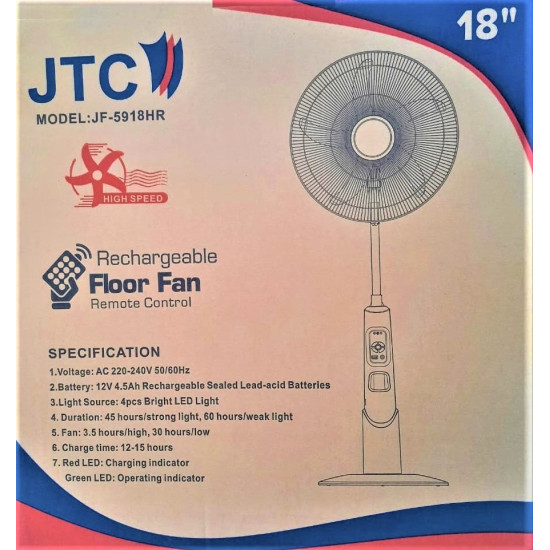 Fan 18inch (Rechargeable) - JTC Fan 18inch (Rechargeable) - JTC