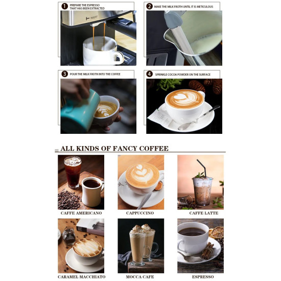 Espresso machine - LEXICAL 850W 15Bar