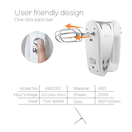 Hand Mixer - DSP 200W Hand Mixer - DSP 200W