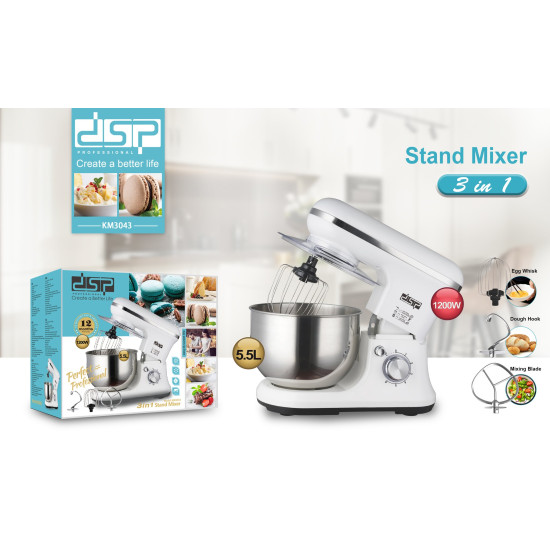 Stand Mixer - DSP 1200W 5.5L Stand Mixer - DSP 1200W 5.5L