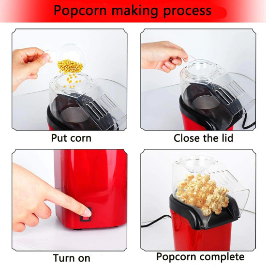 Hot Air Popcorn Maker - 1200W Hot Air Popcorn Maker - 1200W