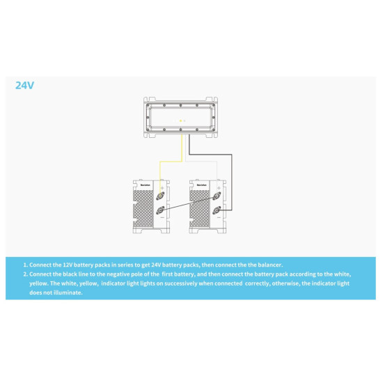 Battery Balance Protector For 12V Life PO4 Batteries (Blue Carbon)