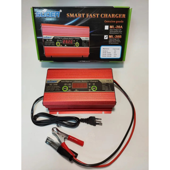 Battery Charger (Smart - Intelligent) for Lithium - SUOER 14.6V 20A Battery Charger (Smart - Intelligent) for Lithium - SUOER 14.6V 20A