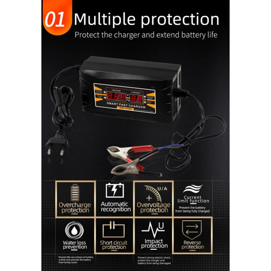 Battery Charger (Intelligent) - SUOER 12V 10A Battery Charger (Intelligent) - SUOER 12V 10A