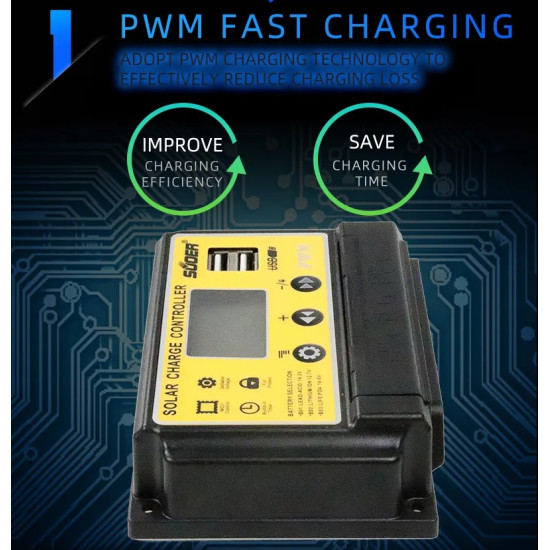 Solar Charge Controller PWM - SUOER 30A 12V/24V Solar Charge Controller PWM - SUOER 30A 12V/24V