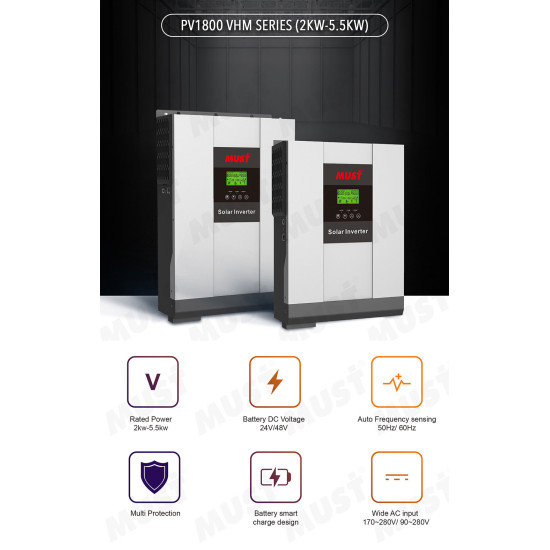 Solar Inverter - MUST 3kW 48V